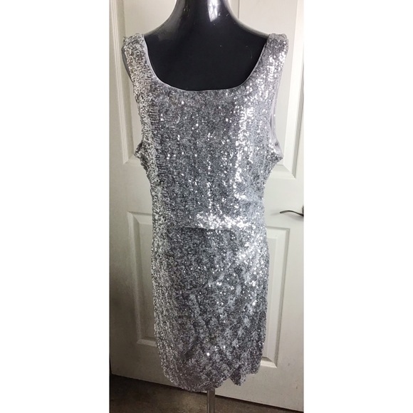 Bisou Bisou Dresses & Skirts - Bisou Bisou Silver Sequin Dress